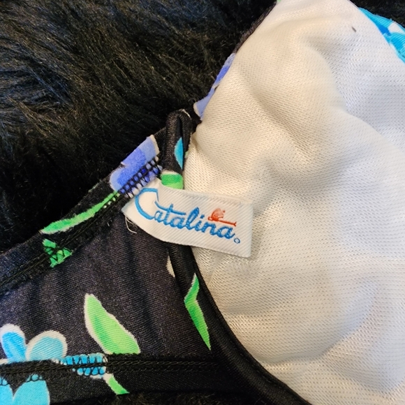 Vintage Floral Swim Top And Matching Sarong Size Small - Picture 4 of 7